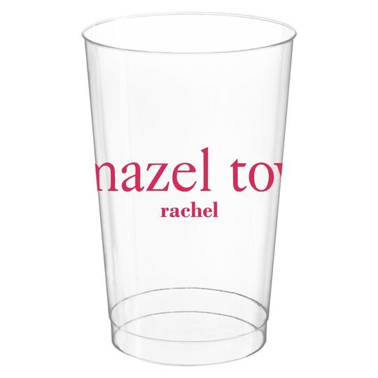 Big Word Mazel Tov Clear Plastic Cups